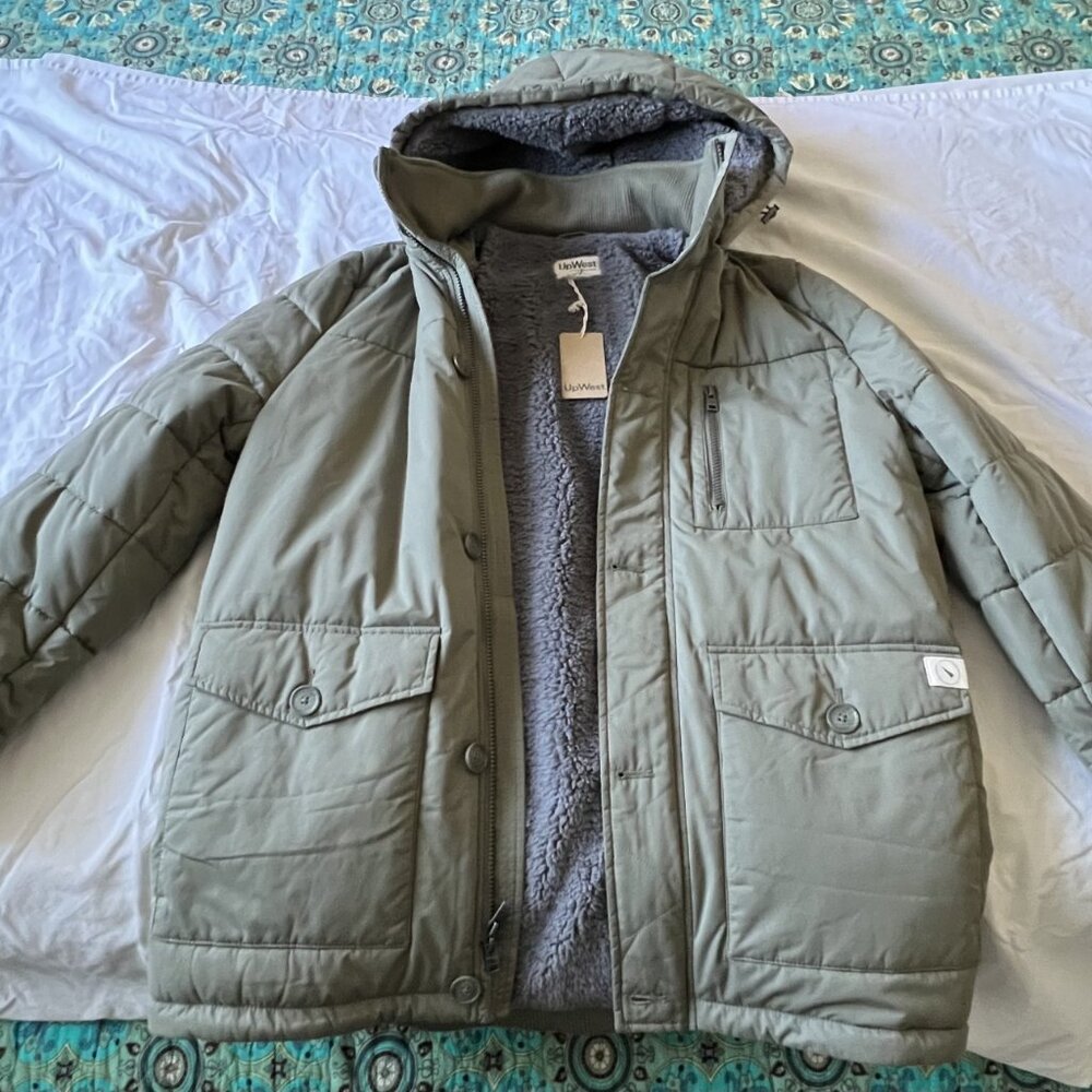 UpWest Sherpa-lined Quilted Puffer-Brand New Medium
